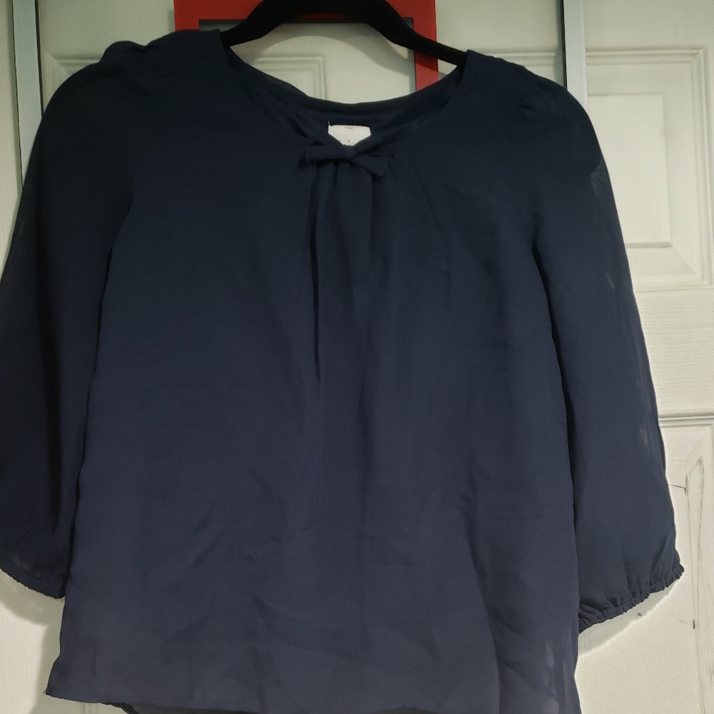 CRB Girlie Chiffon Bow Back Fashion Size M (10/12)  Blue, NWT